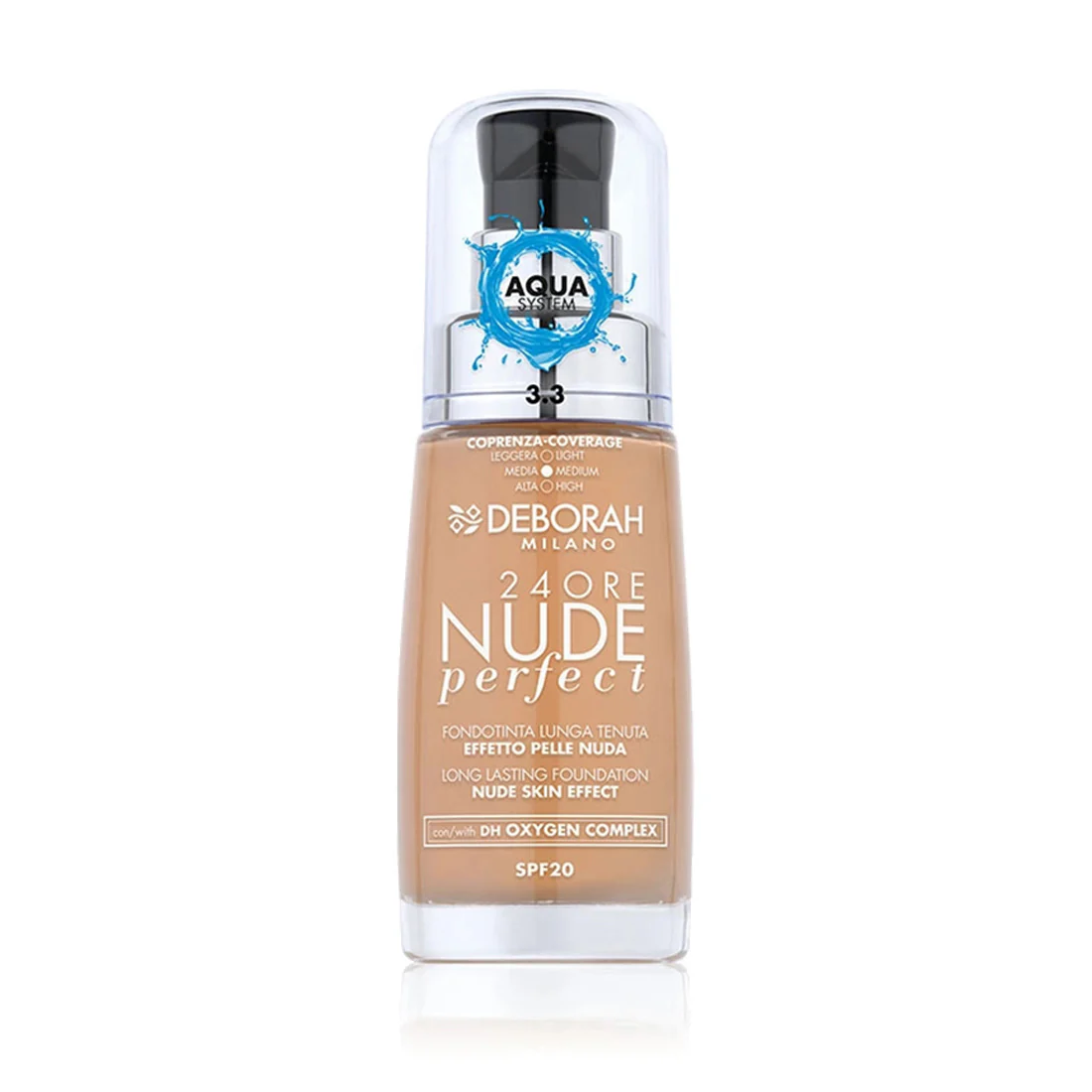 Deborah 24Ore Nude Perfect Fondotinta SPF20 3.3 Gold