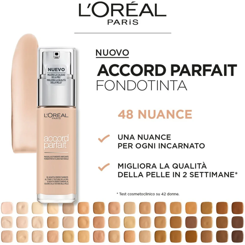 L'oréal Paris Accord Parfait Fondotinta 2N Vanille - Image 3