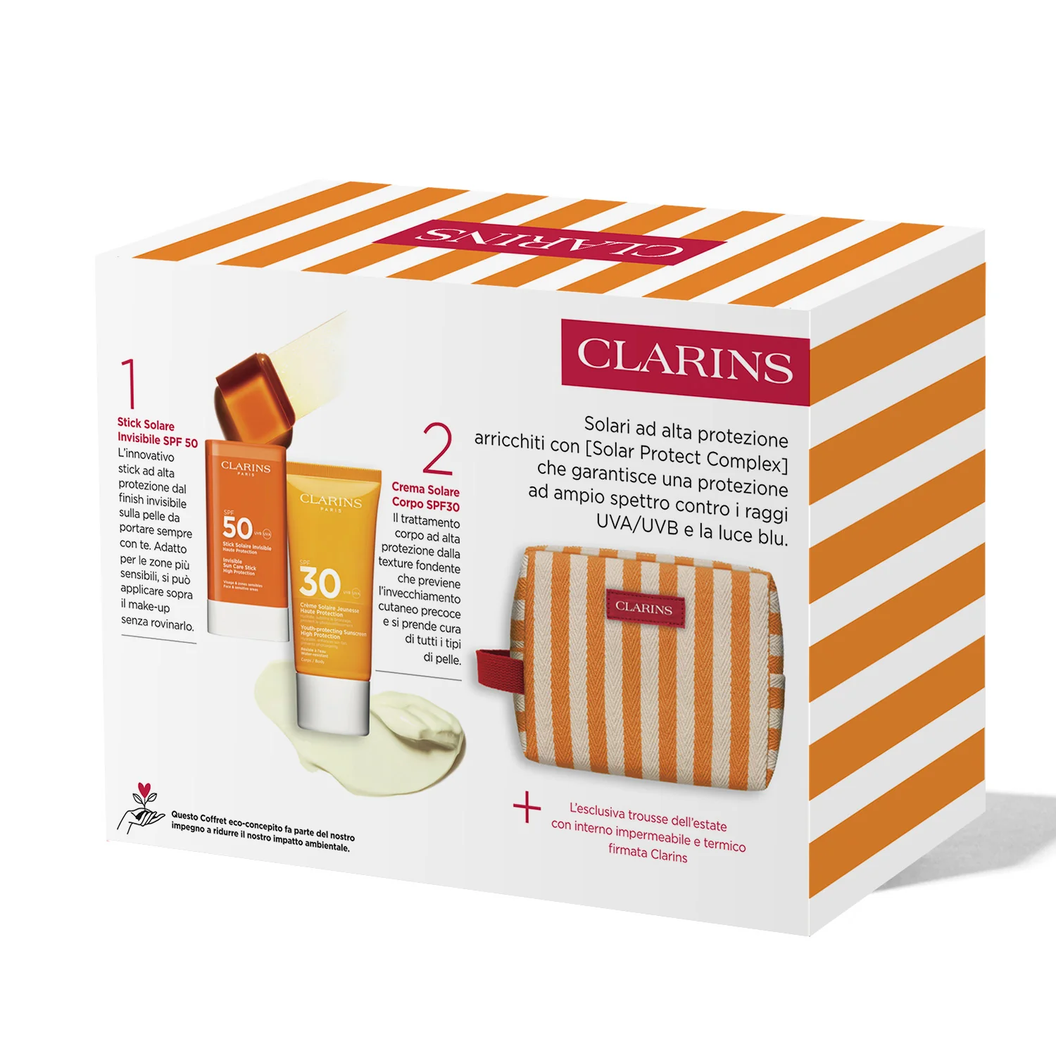 CLARINS Body Cream Spf30+ 75 Ml + Sun Stick Spf50+ + Trousse Set 3 pz - Image 4