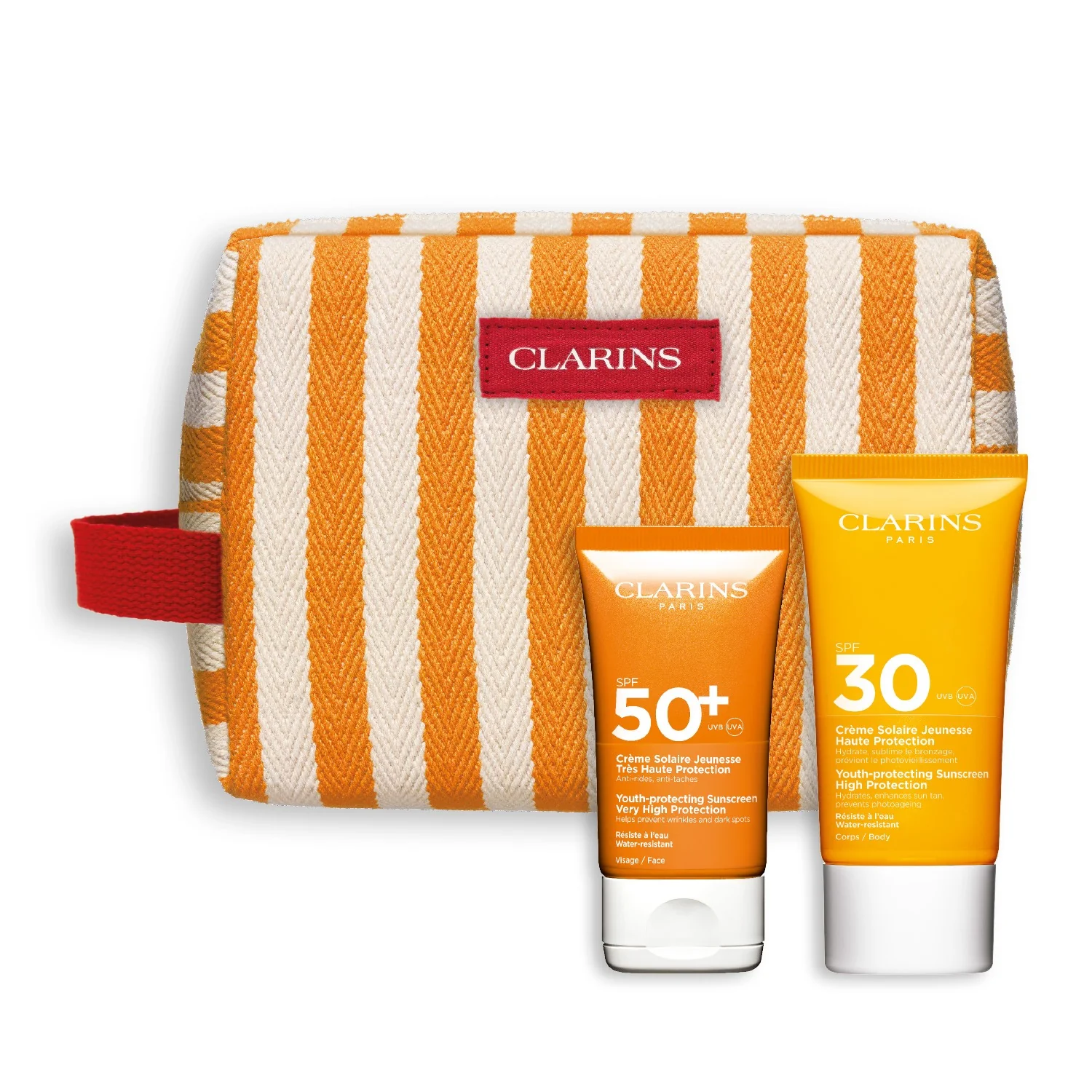 CLARINS Face Cream Spf50 50 M + Body Cream Spf30+ 75 Ml + Trousse Set 3 pz - Image 2