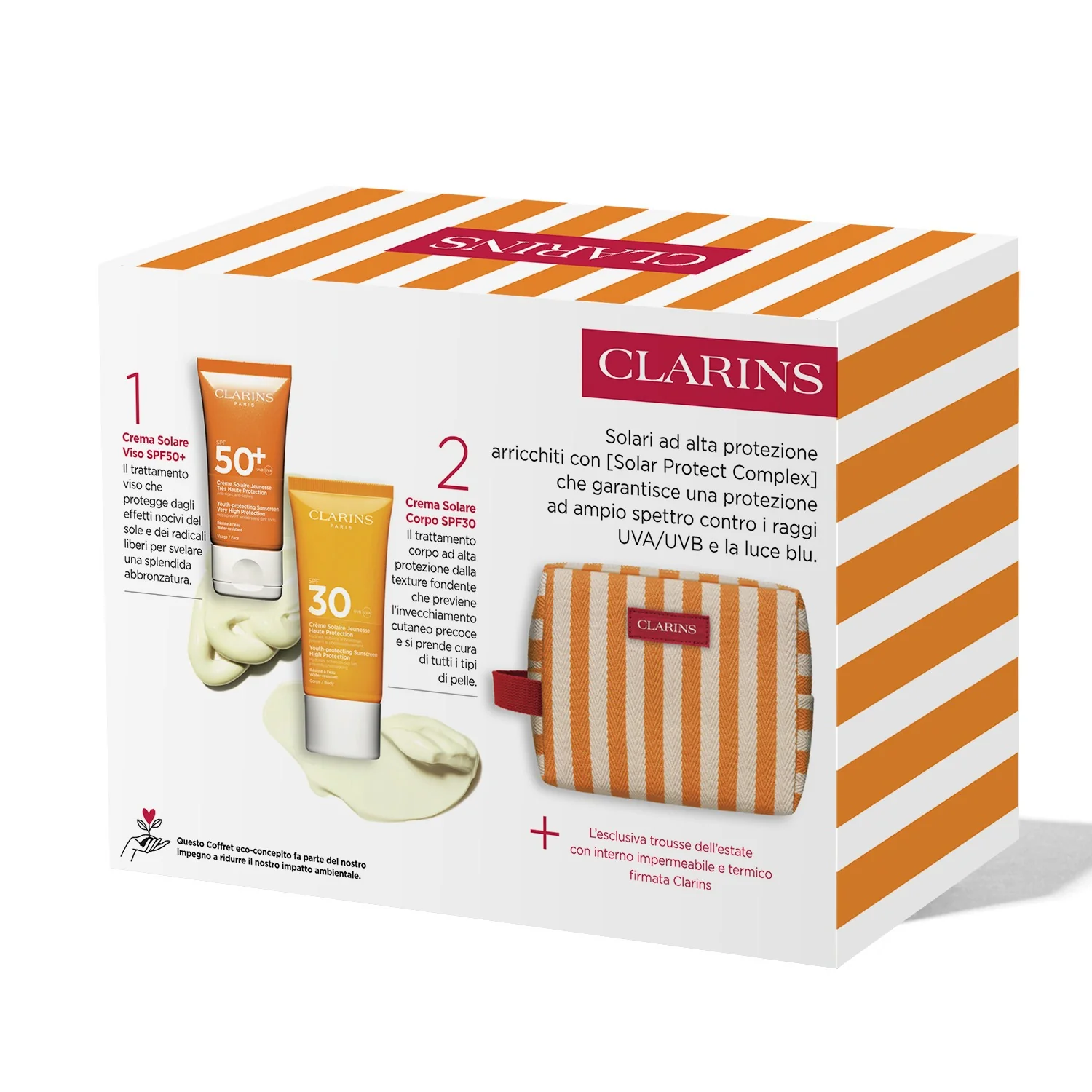 CLARINS Face Cream Spf50 50 M + Body Cream Spf30+ 75 Ml + Trousse Set 3 pz - Image 4