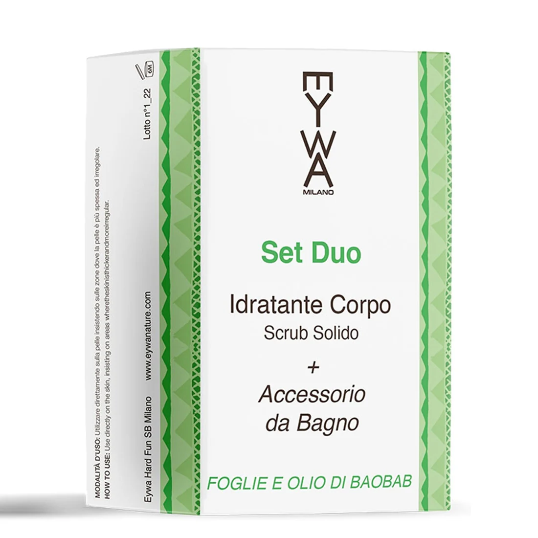 Eywa Detergente Solido Set Duo Esfoliante Scrub Corpo 100 gr