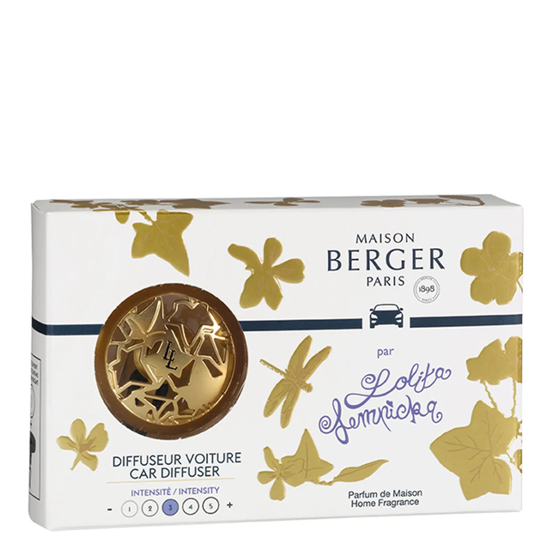 Maison Berger Paris Diffuseur Voiture Lolita Lempicka Or Satiné Set V2
