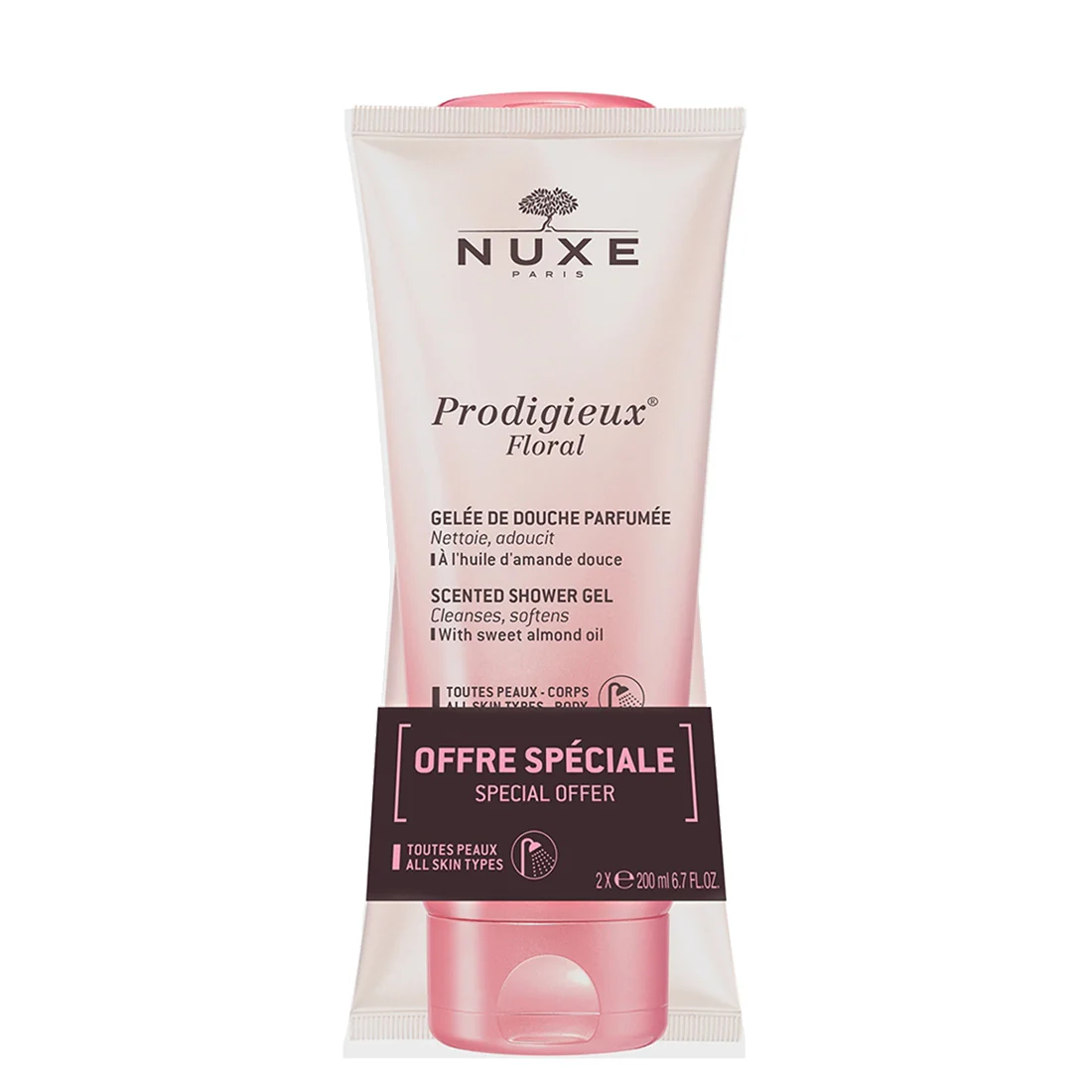 Nuxe Duo Prodigieux Floral Gelée de Douche Parfumée 2x200 ml