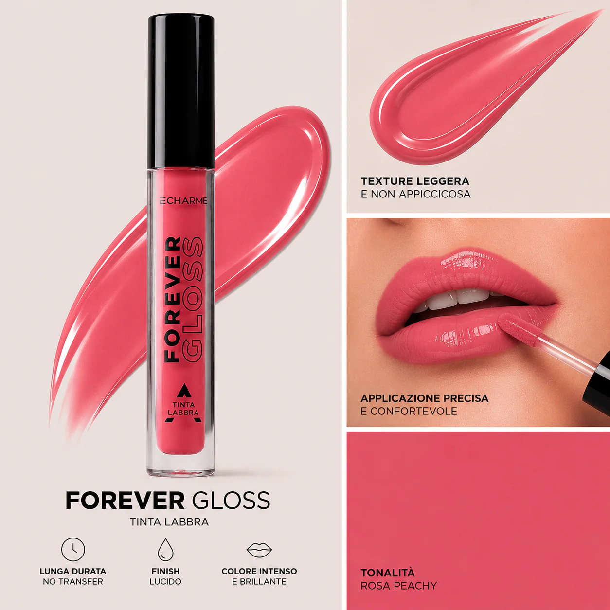 ECHARME Forever Gloss Rosa Peachy - Image 2