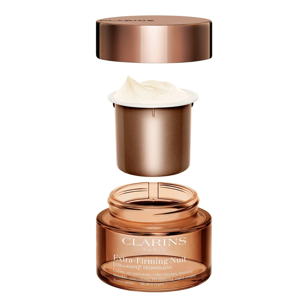 Clarins Extra-Firming Nuit Collagen Technology Peaux Seches Recharge 50 ml - Image 2