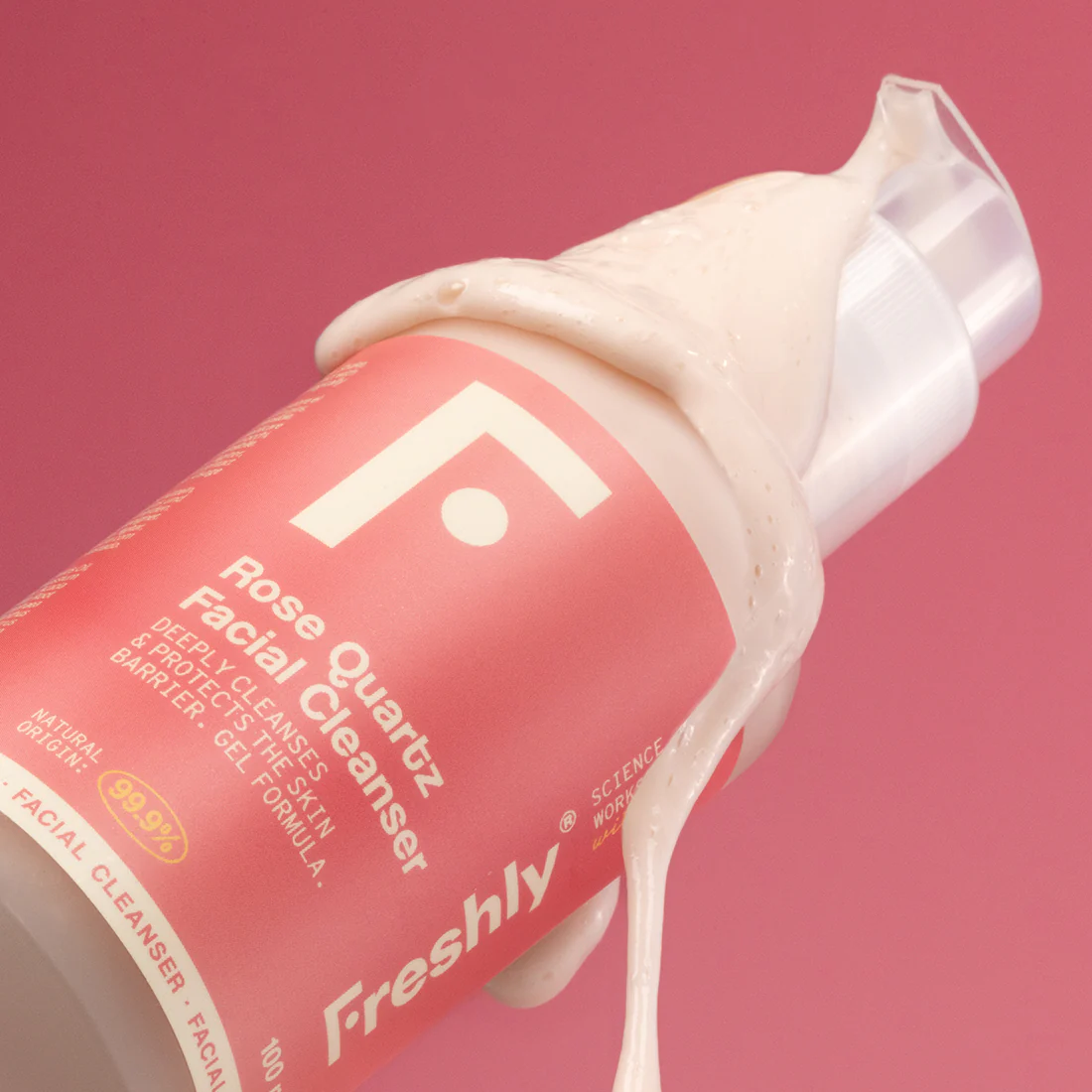 FRESHLY Rose Quartz Facial Cleanser  100 ml - Image 3