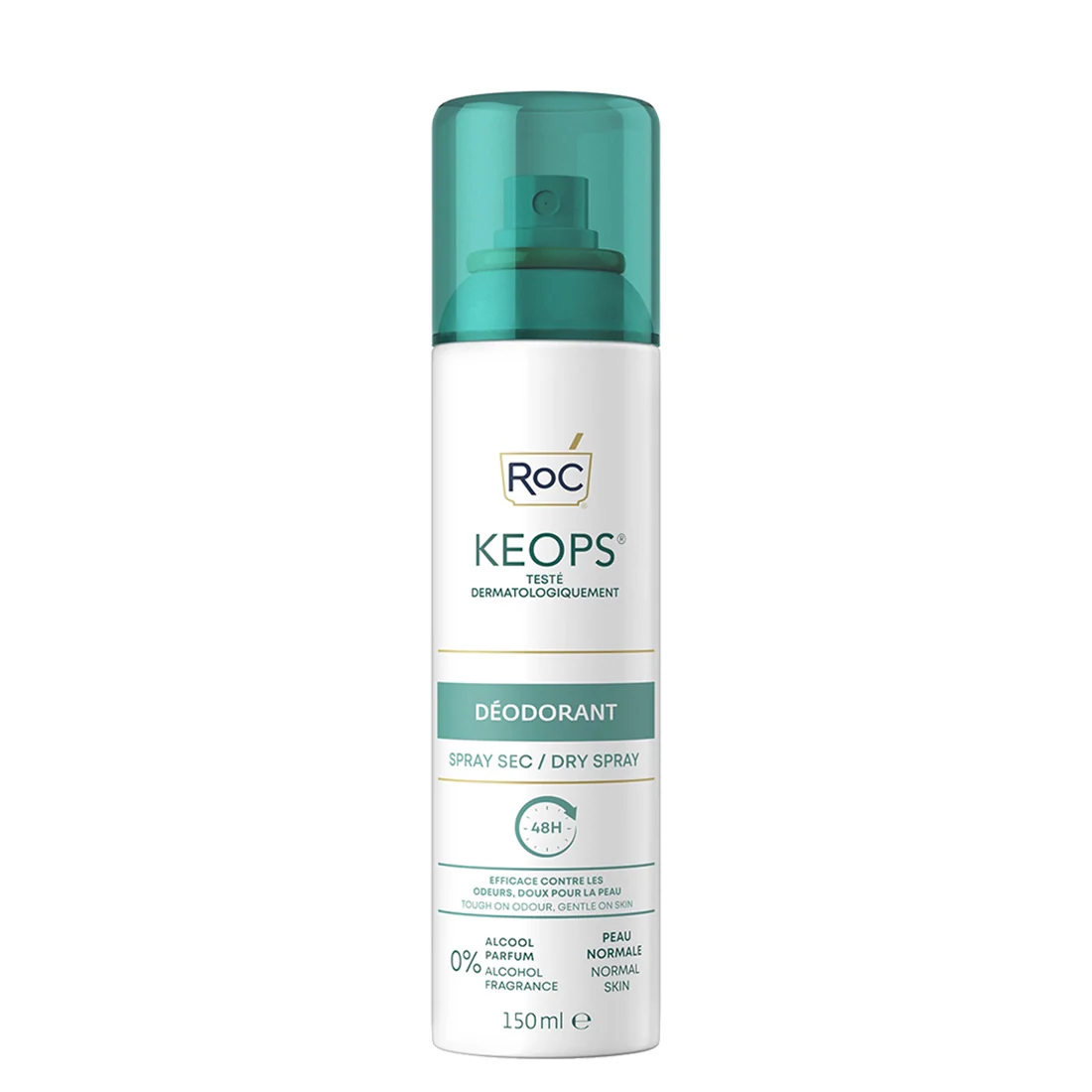 Roc Keops Déodorant Spray Sec 48h 150 ml