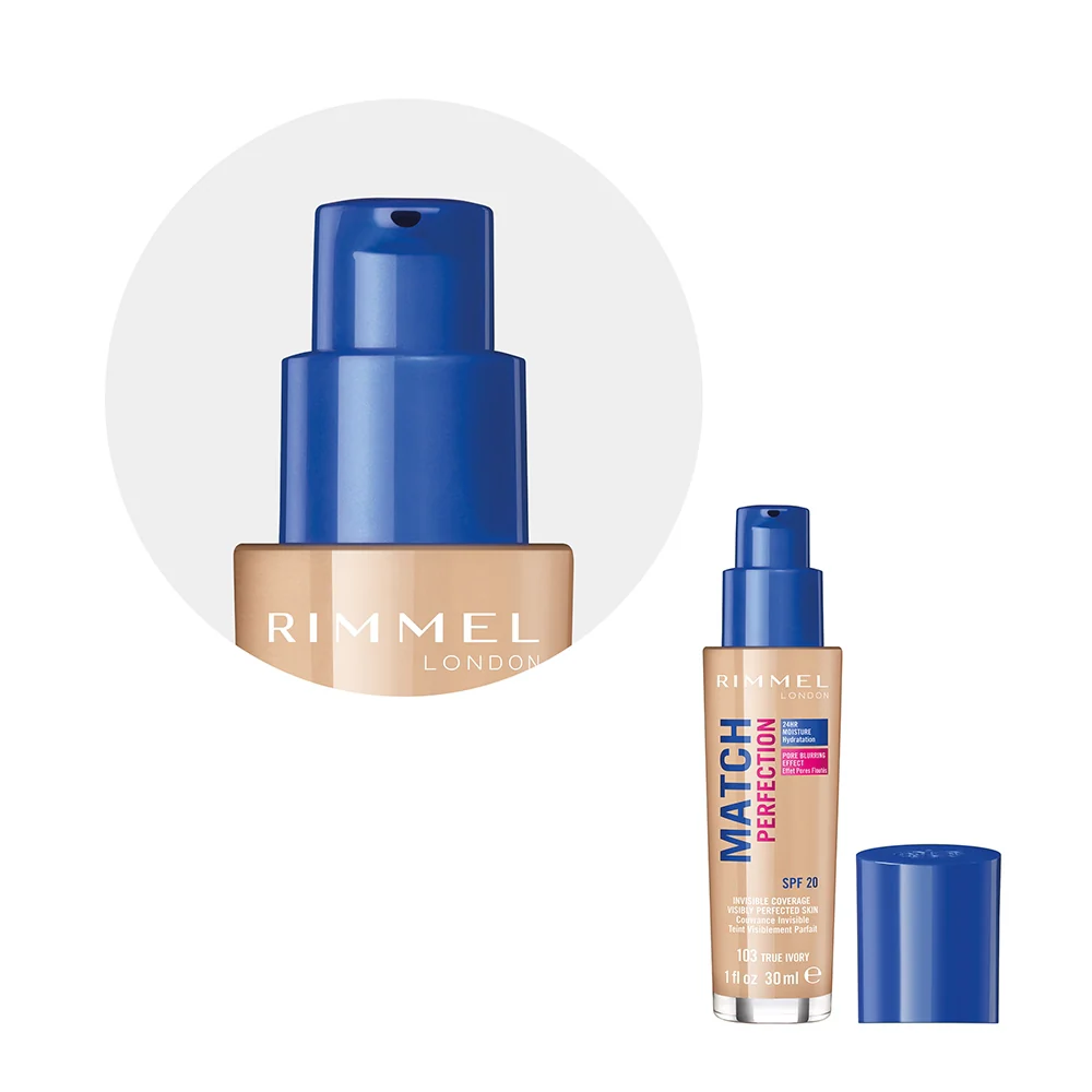 Rimmel Match Perfection 103 True Ivory SPF20 - Image 3