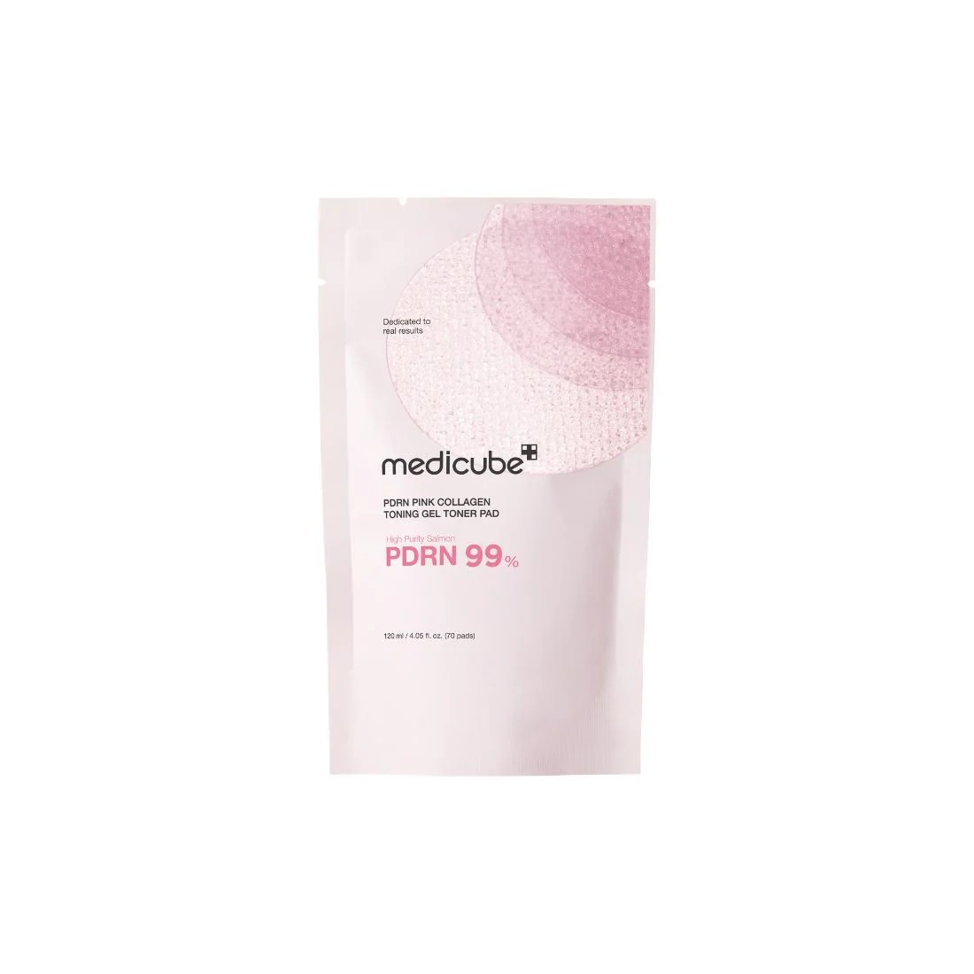 MEDICUBE Pdrn Pink Collagen Toning Gel Toner Pad  70 pads - Image 2