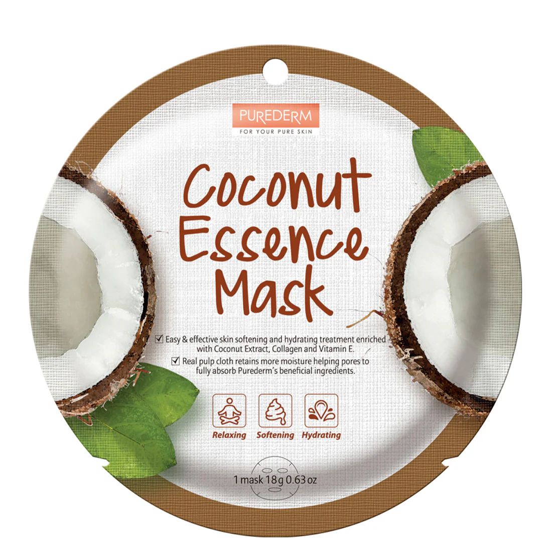 PUREDERM Coconut Essence Mask 1 pz