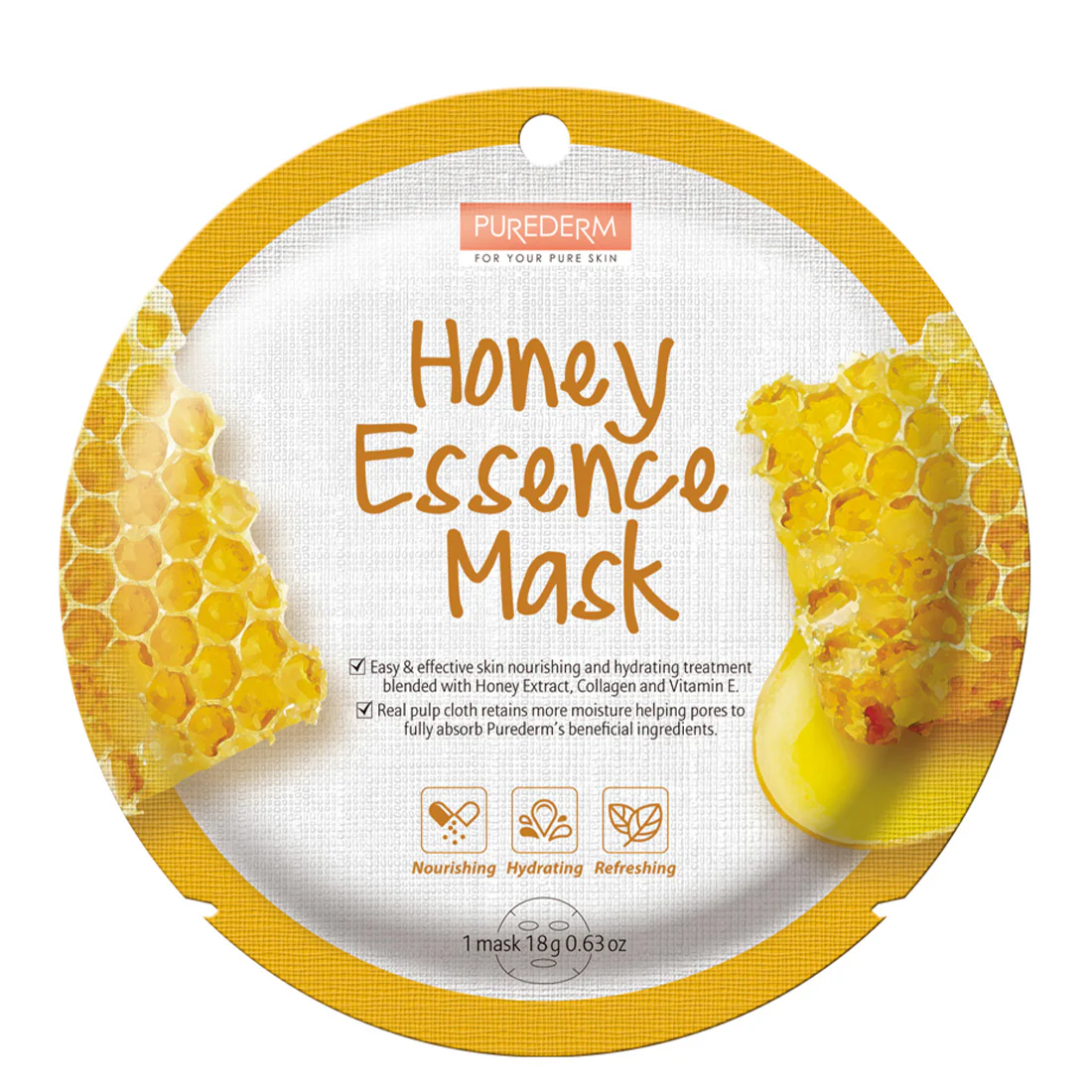 PUREDERM Honey Essence Mask 1 pz