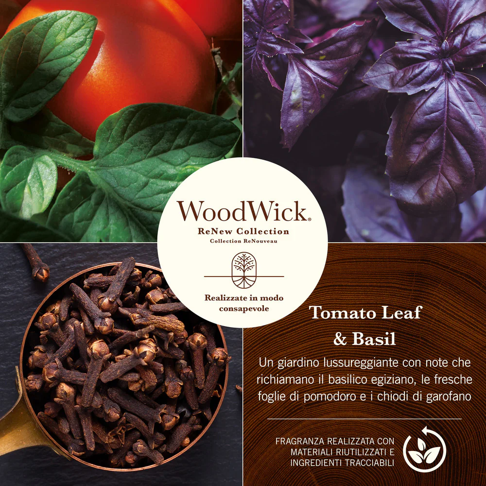 Woodwick ReNew Tomato Leaf & Basil Media Tomato Leaf & Basil - Image 2