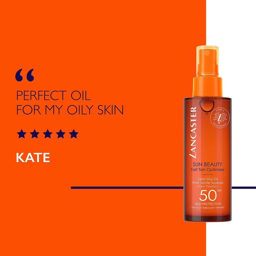 Lancaster Sun Beauty Fast Tan Optimizer Satin Dry Oil Spf50 - Image 2