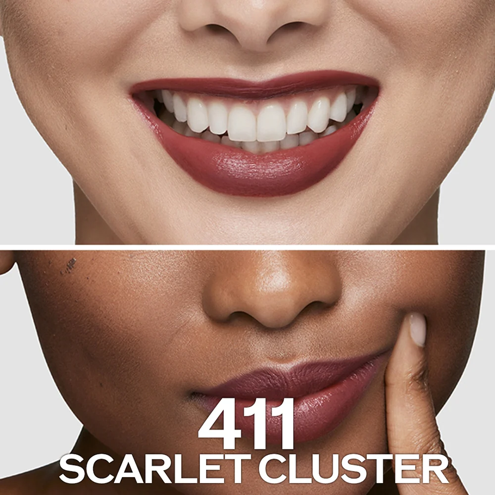 Shiseido TechnoSatin Gel Lipstick 411 Scarlet Cluster - Image 3