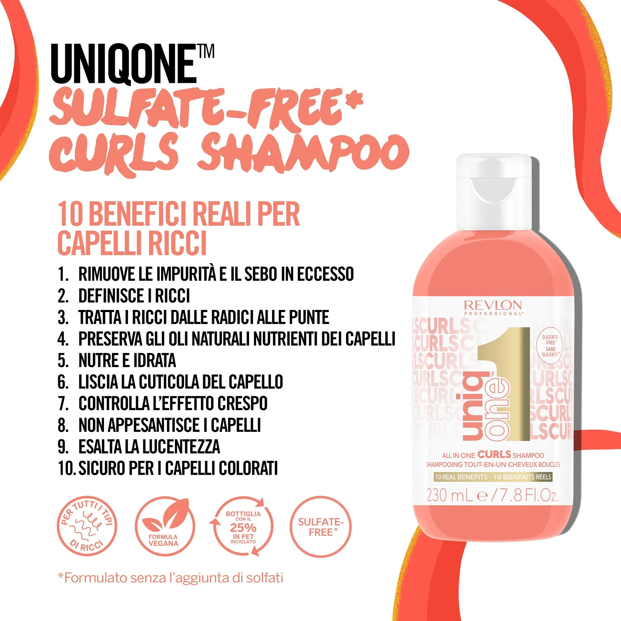 Revlon Professional Uniqone Curls Shampoo 230 ml - Image 2